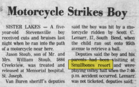Maplewood Resort (Smallbones Resort) - July 1976 Motorcycle Accident (newer photo)